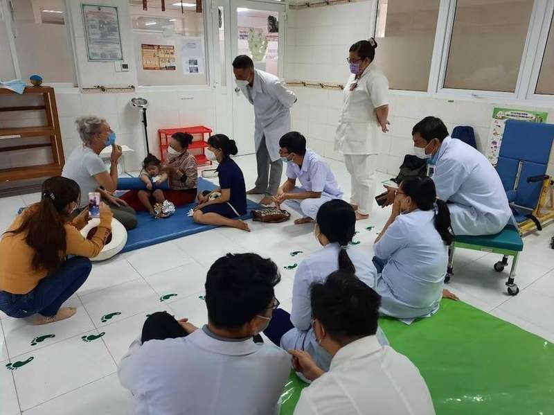 A training session for local therapists